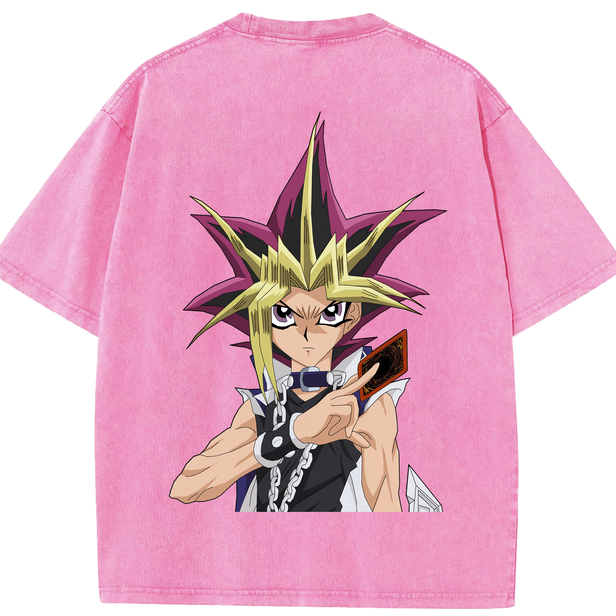 （画像用） 遊☆戯☆王 Yu-Gi-Oh! 綿100% ヴィンテージ風 半袖Tシャツ（背面プリント）